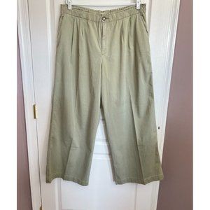 EXCLUSIVE! LOFT Women's XL Wide Leg Chino Wide Leg Knit Elastic Waist Pant